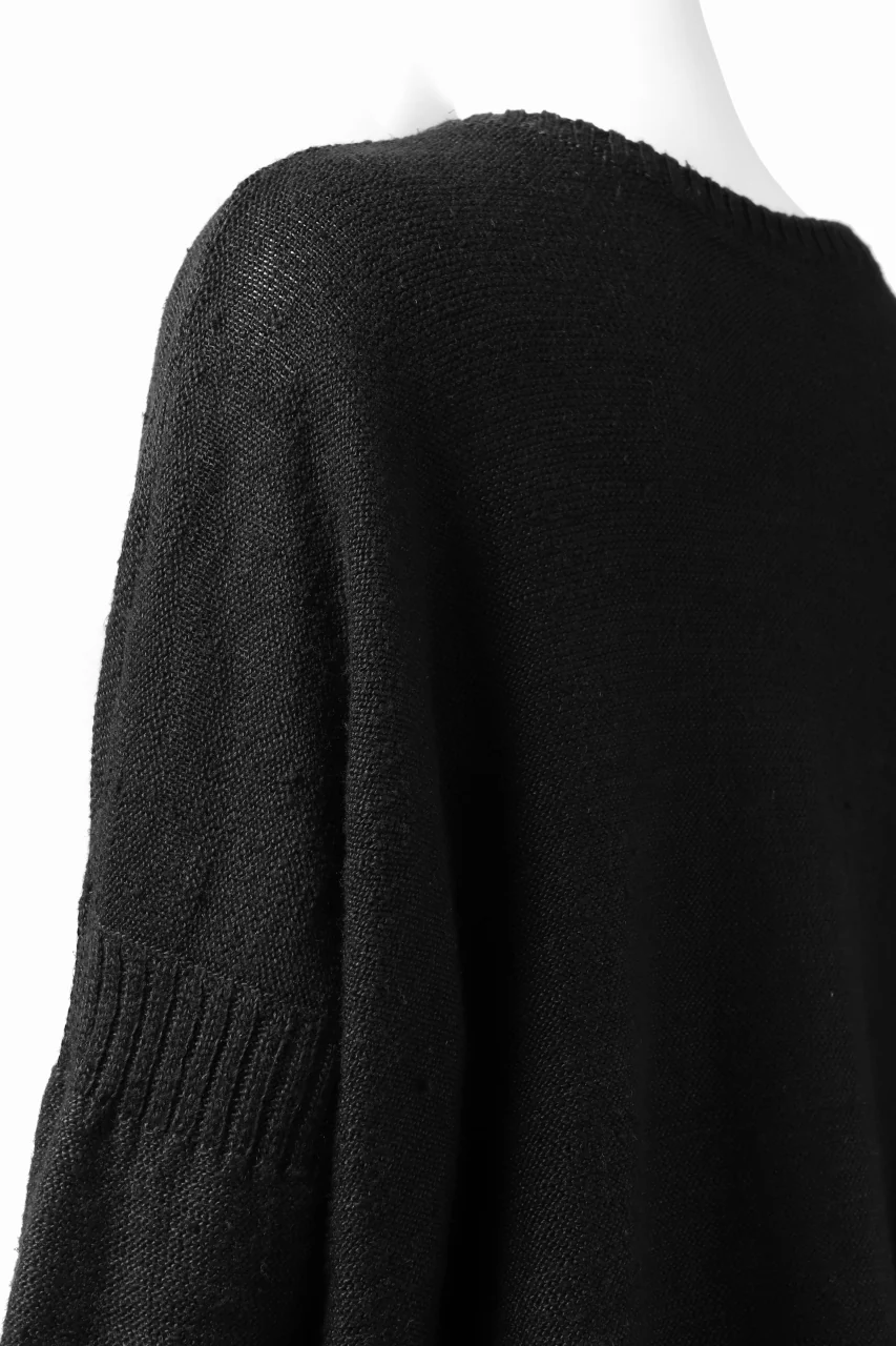 KLASICA PYKE LOOSE KNIT PULLOVER / LINEN ROVING 5G (BLACK) - Image 23