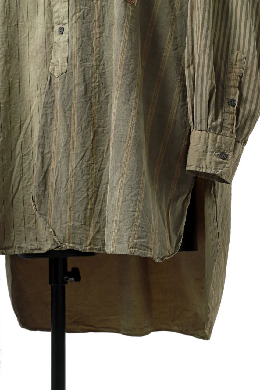 KLASICA REGULAR COLLAR OVER SIZED SHIRT / GARMENT NATURAL DYED (MULTI MIX STRIPES) - Image 17
