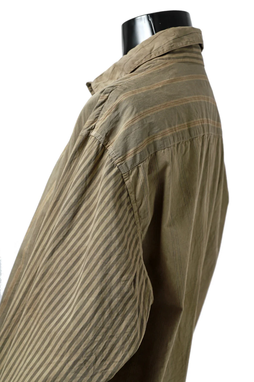 KLASICA REGULAR COLLAR OVER SIZED SHIRT / GARMENT NATURAL DYED (MULTI MIX STRIPES) - Image 19