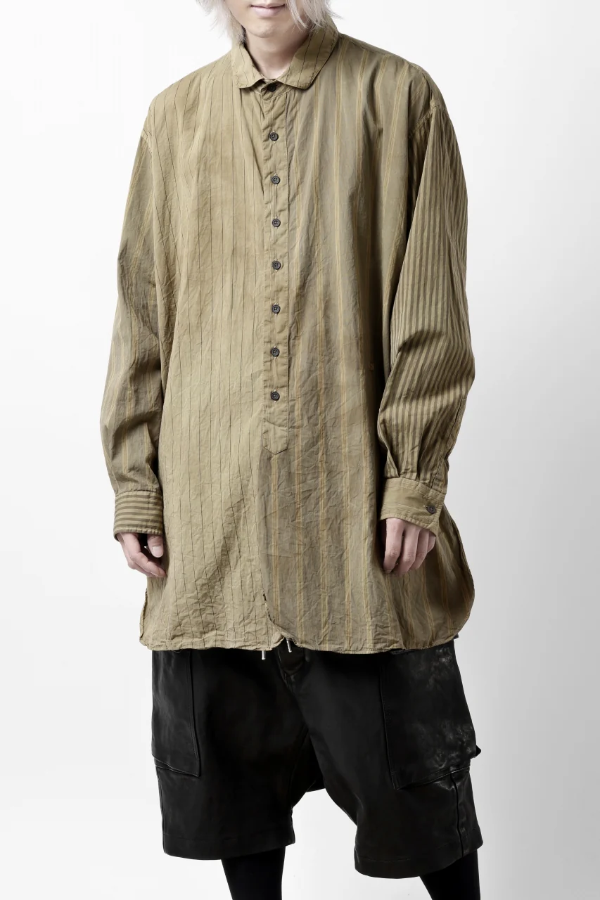 KLASICA REGULAR COLLAR OVER SIZED SHIRT / GARMENT NATURAL DYED (MULTI MIX STRIPES) - Image 23