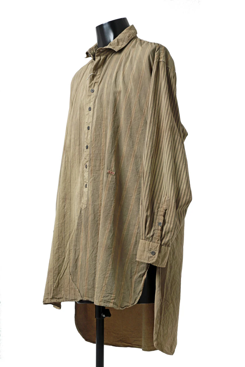 KLASICA REGULAR COLLAR OVER SIZED SHIRT / GARMENT NATURAL DYED (MULTI MIX STRIPES) - Image 7