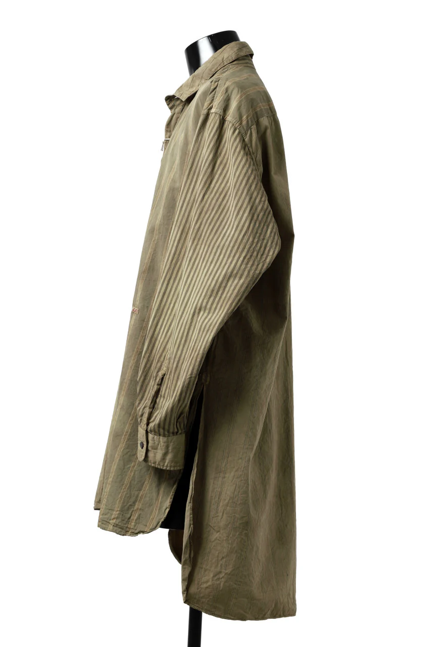 KLASICA REGULAR COLLAR OVER SIZED SHIRT / GARMENT NATURAL DYED (MULTI MIX STRIPES) - Image 8