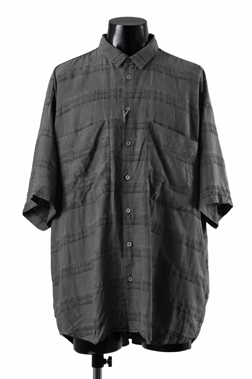 KLASICA RELAXED FIT H/S SHIRTS / DRAPE & SMOOTH TEXTILE (GRAYSH DYE CHECK)