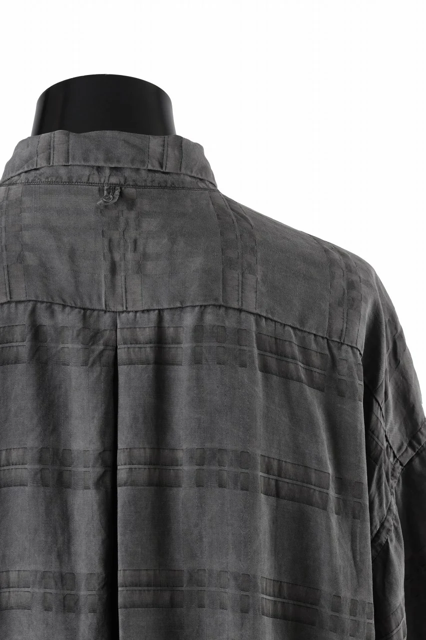 KLASICA RELAXED FIT H/S SHIRTS / DRAPE & SMOOTH TEXTILE (GRAYSH DYE CHECK) - Image 10