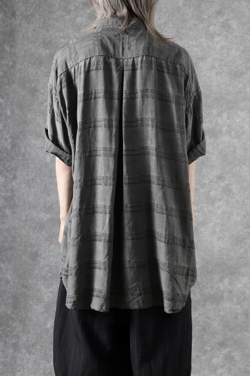 KLASICA RELAXED FIT H/S SHIRTS / DRAPE & SMOOTH TEXTILE (GRAYSH DYE CHECK) - Image 16