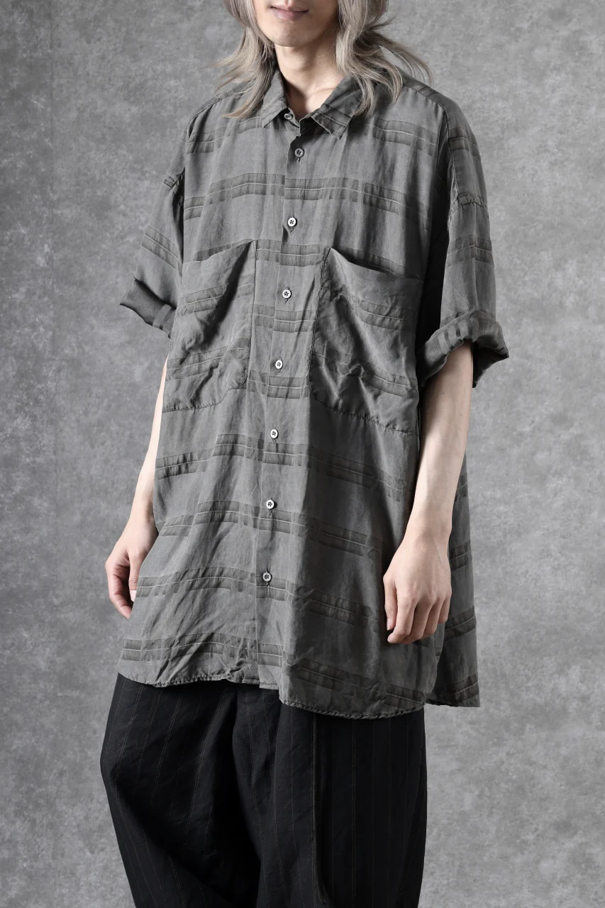 KLASICA RELAXED FIT H/S SHIRTS / DRAPE & SMOOTH TEXTILE (GRAYSH DYE CHECK) - Image 17