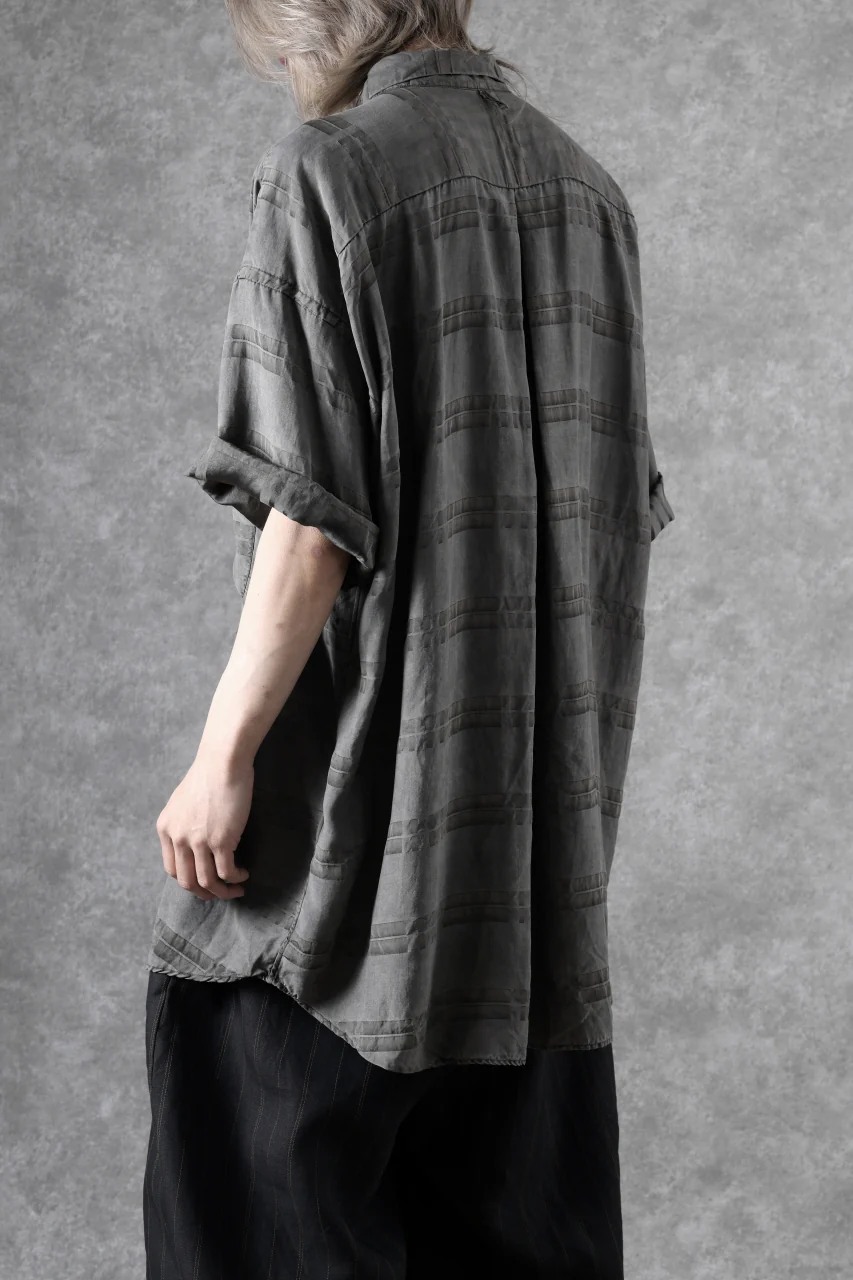 KLASICA RELAXED FIT H/S SHIRTS / DRAPE & SMOOTH TEXTILE (GRAYSH DYE CHECK) - Image 19