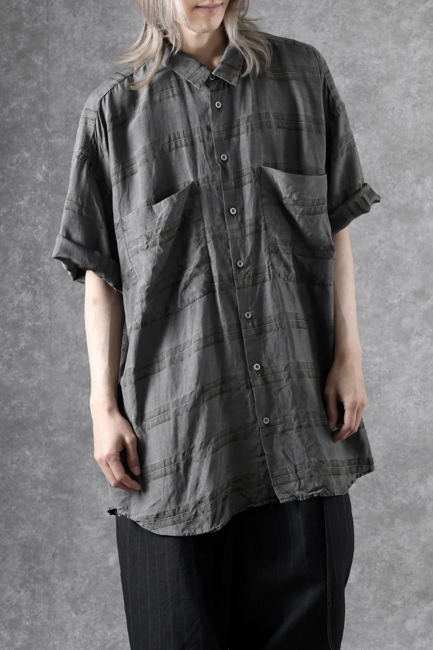 KLASICA RELAXED FIT H/S SHIRTS / DRAPE & SMOOTH TEXTILE (GRAYSH DYE CHECK) - Image 20