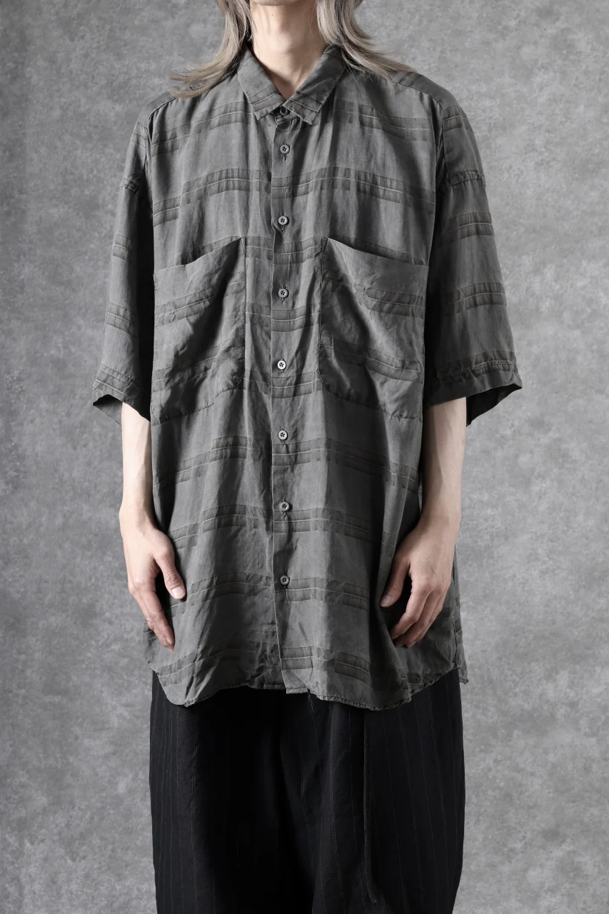 KLASICA RELAXED FIT H/S SHIRTS / DRAPE & SMOOTH TEXTILE (GRAYSH DYE CHECK) - Image 21