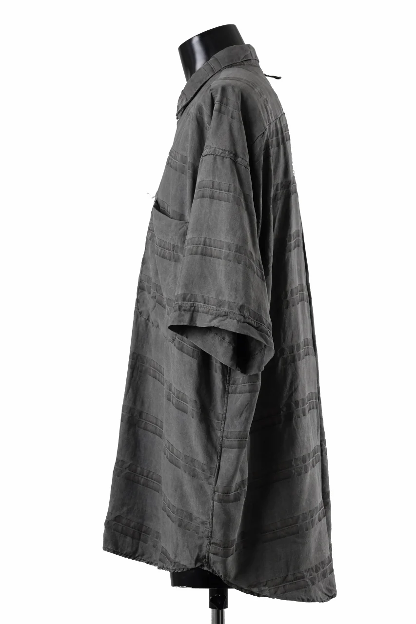 KLASICA RELAXED FIT H/S SHIRTS / DRAPE & SMOOTH TEXTILE (GRAYSH DYE CHECK) - Image 4