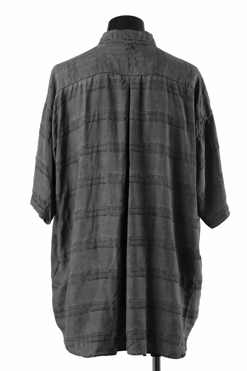 KLASICA RELAXED FIT H/S SHIRTS / DRAPE & SMOOTH TEXTILE (GRAYSH DYE CHECK) - Image 5