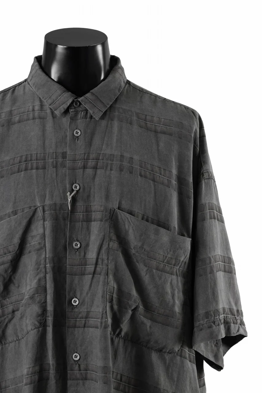 KLASICA RELAXED FIT H/S SHIRTS / DRAPE & SMOOTH TEXTILE (GRAYSH DYE CHECK) - Image 6