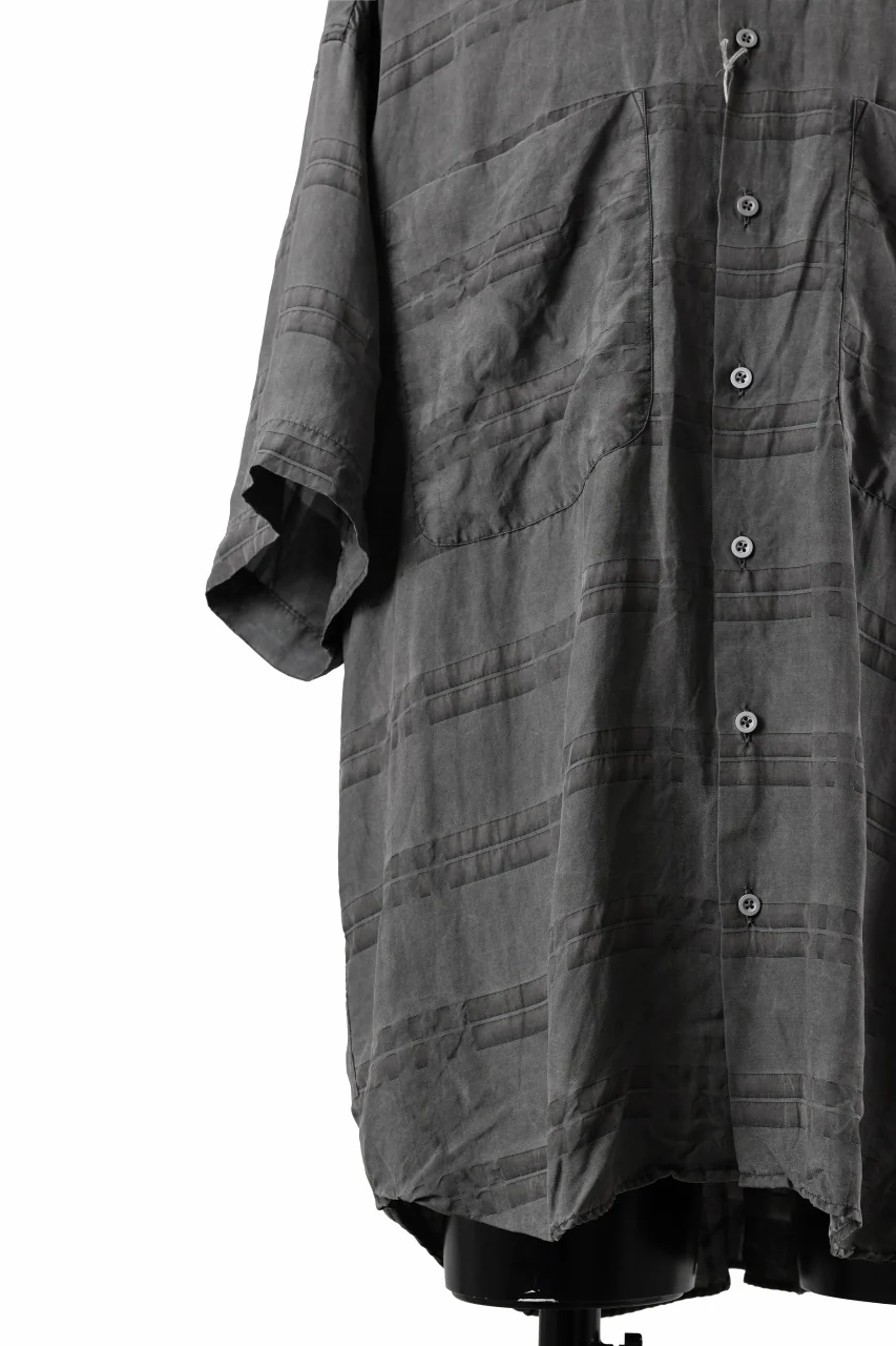 KLASICA RELAXED FIT H/S SHIRTS / DRAPE & SMOOTH TEXTILE (GRAYSH DYE CHECK) - Image 7