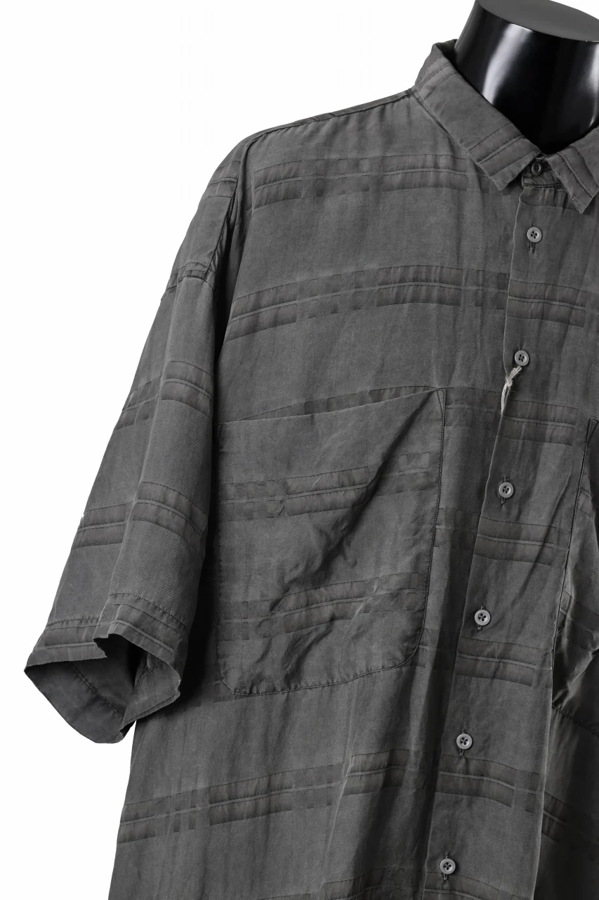 KLASICA RELAXED FIT H/S SHIRTS / DRAPE & SMOOTH TEXTILE (GRAYSH DYE CHECK) - Image 8