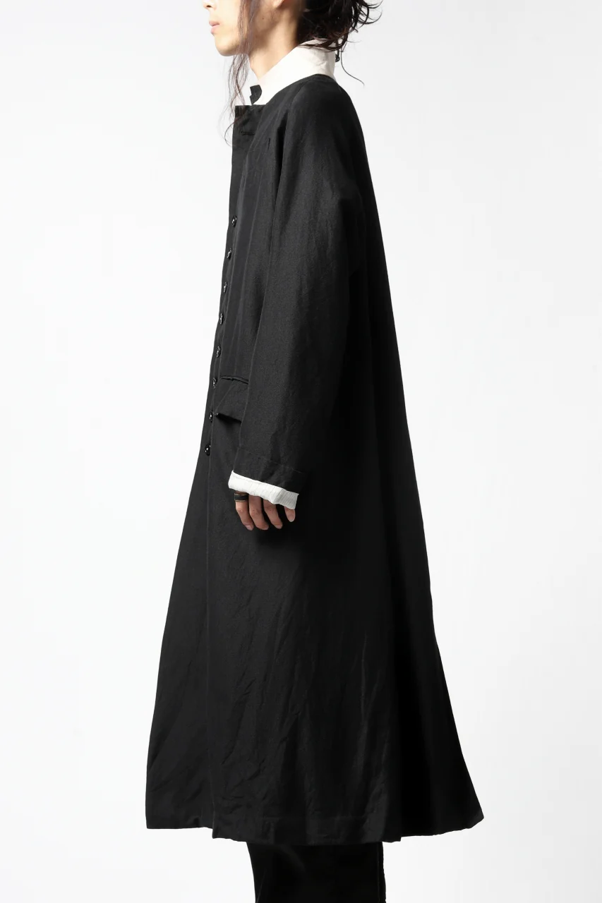 KLASICA REX CHRONO CLASSIC LONG COAT / SERGE WOOL&RAMIE (IRON) - Image 8
