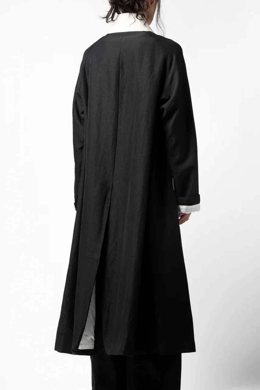 KLASICA REX CHRONO CLASSIC LONG COAT / SERGE WOOL&RAMIE (IRON) - Image 9