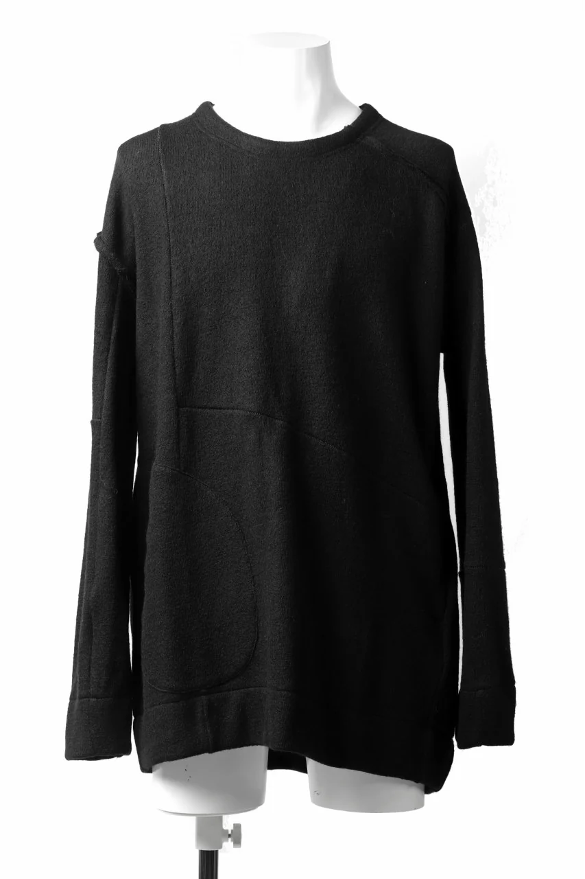 KLASICA SAB CREW PULL OVER / WOOL&COTTON JERSEY (BLACK)