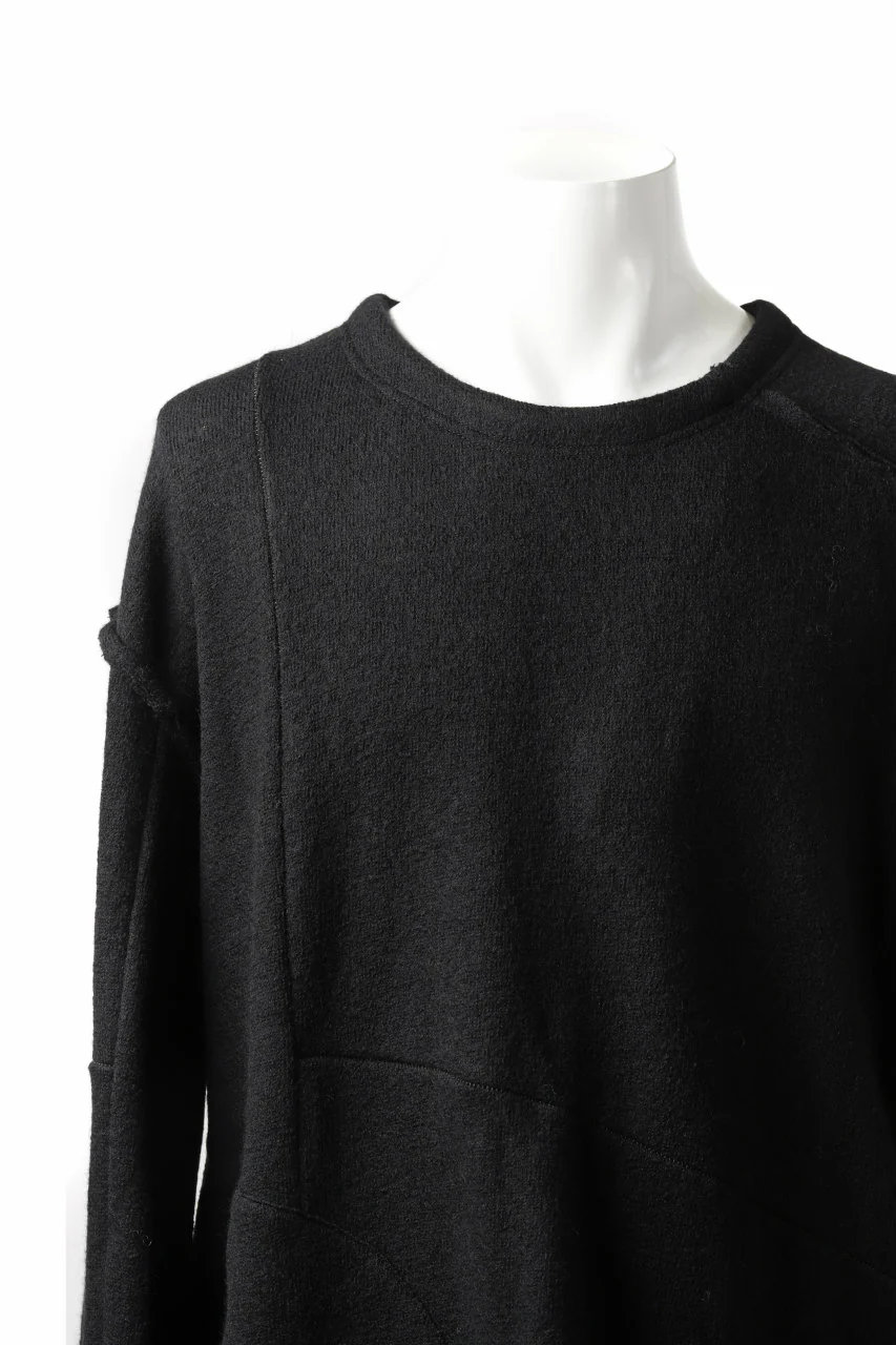 KLASICA SAB CREW PULL OVER / WOOL&COTTON JERSEY (BLACK) - Image 10