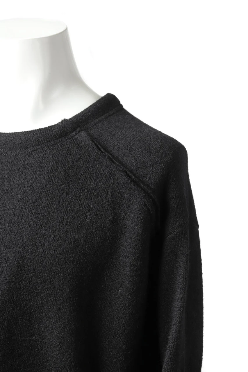 KLASICA SAB CREW PULL OVER / WOOL&COTTON JERSEY (BLACK) - Image 14