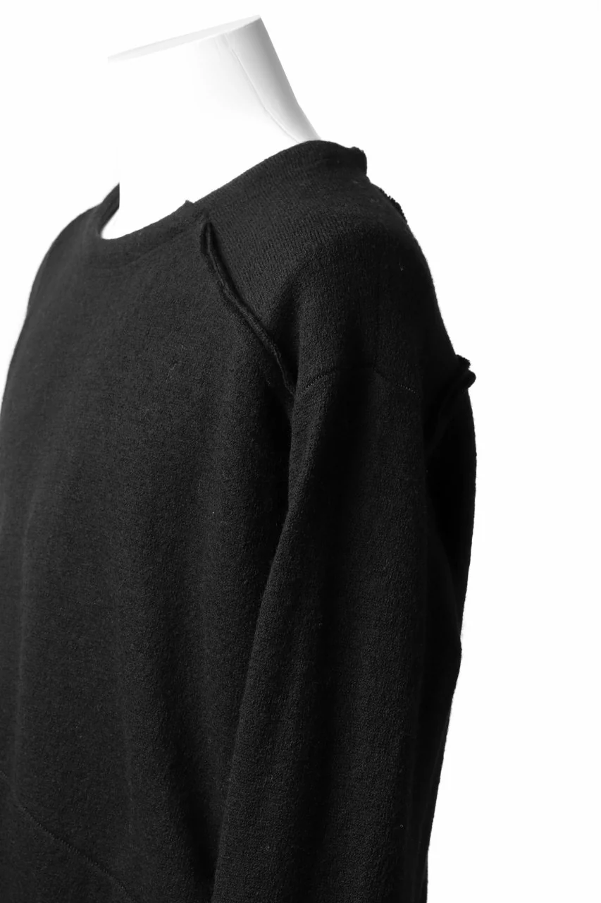 KLASICA SAB CREW PULL OVER / WOOL&COTTON JERSEY (BLACK) - Image 15