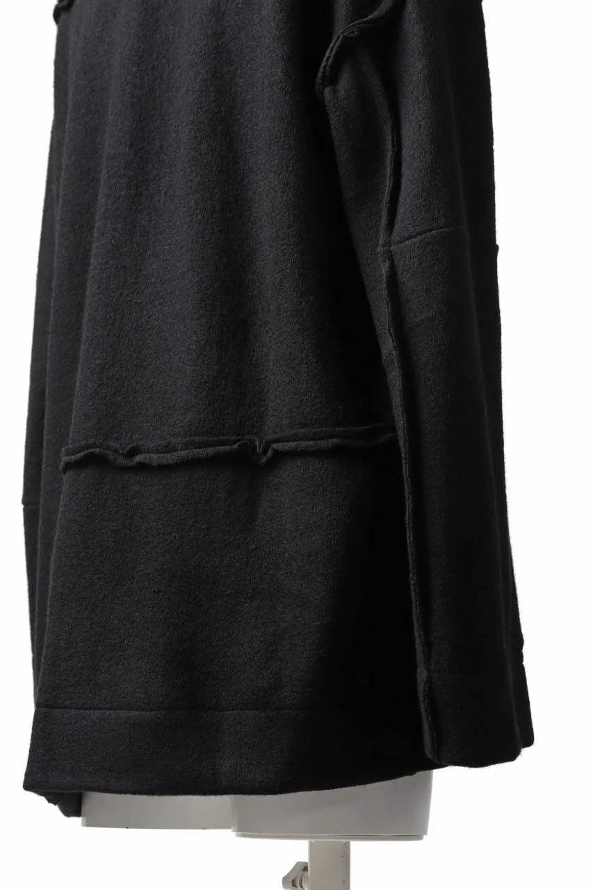 KLASICA SAB CREW PULL OVER / WOOL&COTTON JERSEY (BLACK) - Image 16