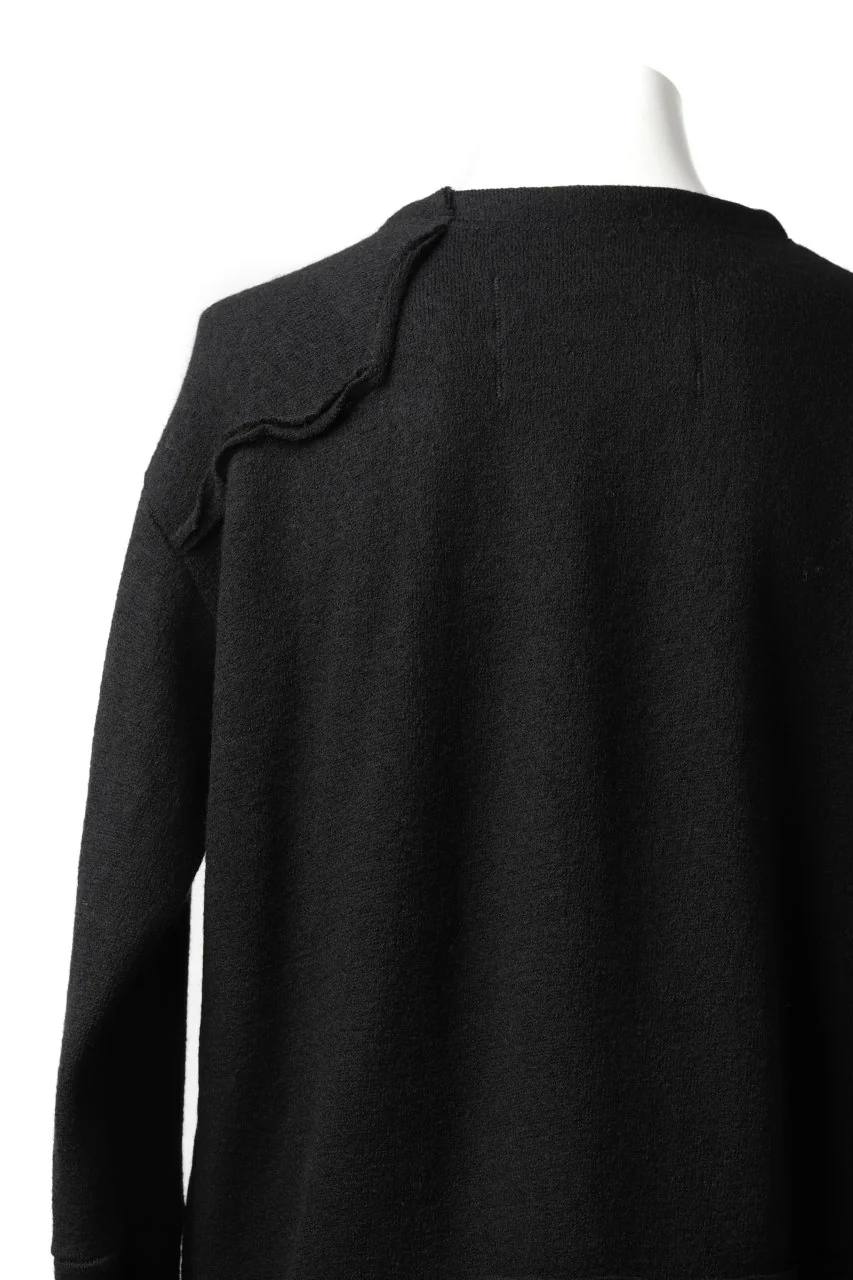 KLASICA SAB CREW PULL OVER / WOOL&COTTON JERSEY (BLACK) - Image 19