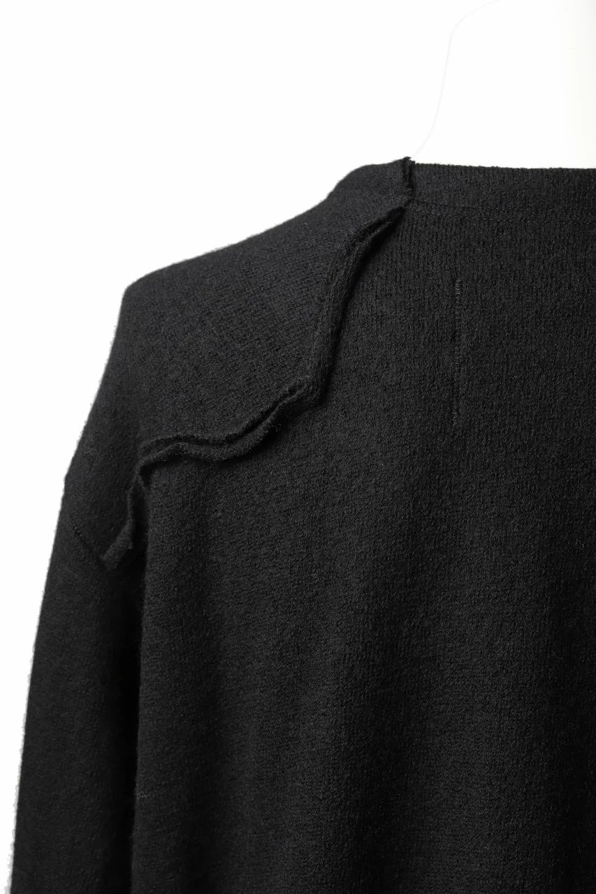 KLASICA SAB CREW PULL OVER / WOOL&COTTON JERSEY (BLACK) - Image 20
