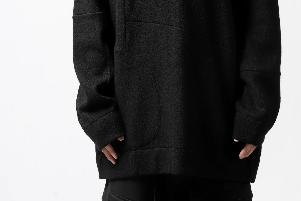 KLASICA SAB CREW PULL OVER / WOOL&COTTON JERSEY (BLACK) - Image 21