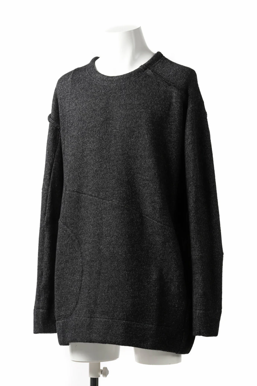 KLASICA SAB CREW PULL OVER / WOOL&COTTON JERSEY (HEATHER) - Image 2
