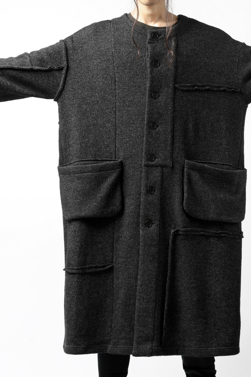 KLASICA SAB GENOU CARDIGAN-COAT / WOOL&COTTON JERSEY (HEATHER) - Image 11