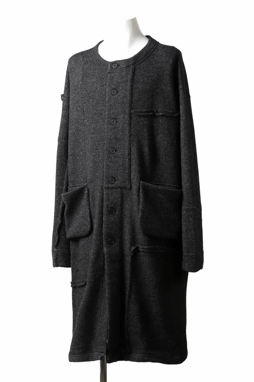 KLASICA SAB GENOU CARDIGAN-COAT / WOOL&COTTON JERSEY (HEATHER) - Image 14
