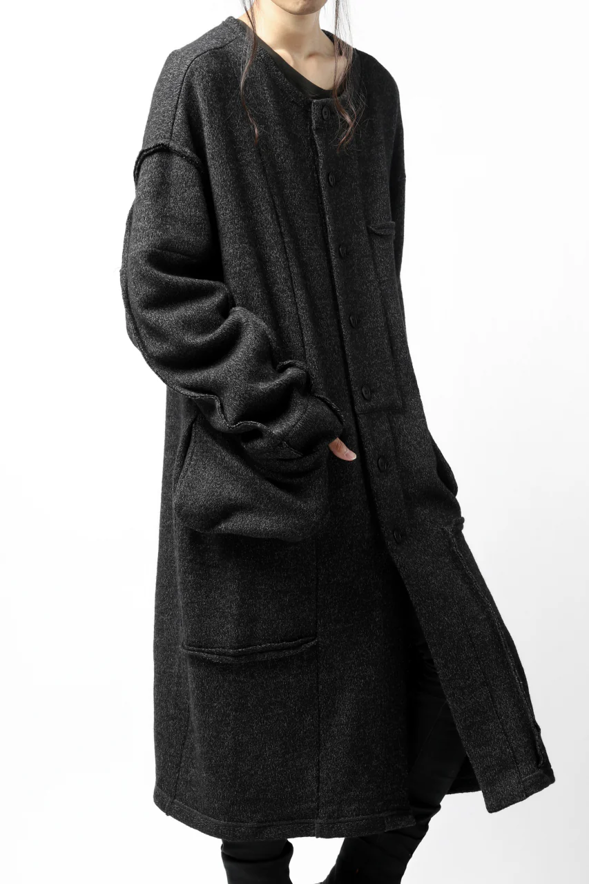 KLASICA SAB GENOU CARDIGAN-COAT / WOOL&COTTON JERSEY (HEATHER) - Image 4
