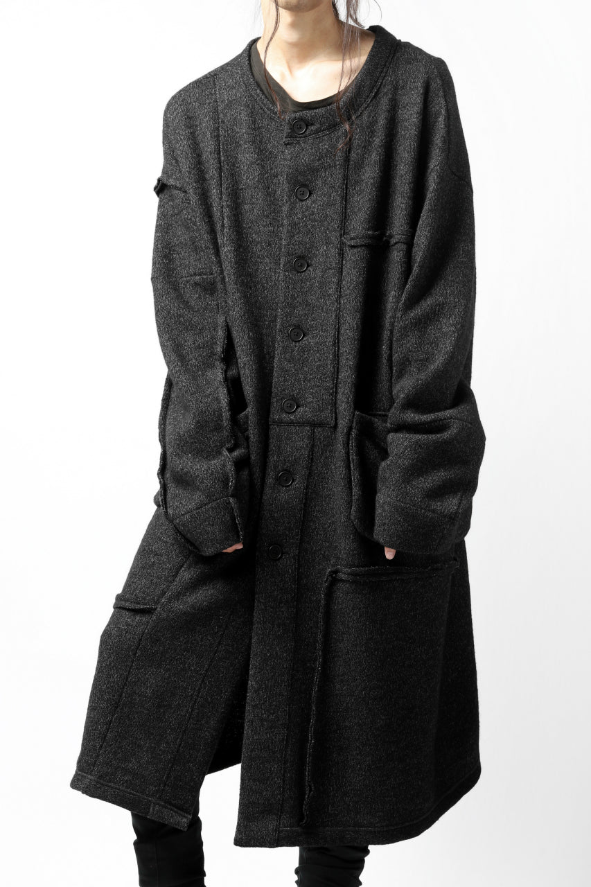 KLASICA SAB GENOU CARDIGAN-COAT / WOOL&COTTON JERSEY (HEATHER) - Image 7