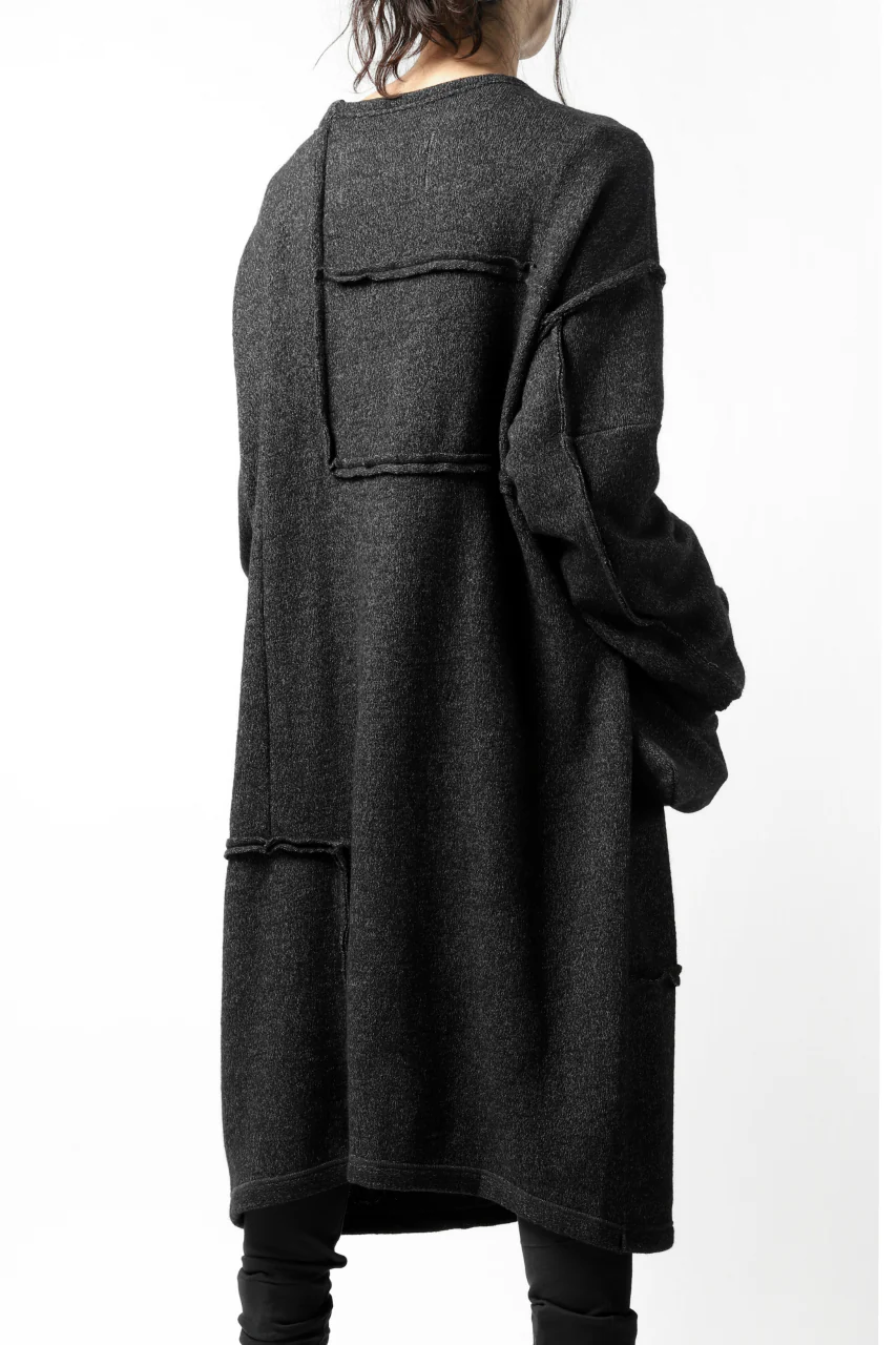 KLASICA SAB GENOU CARDIGAN-COAT / WOOL&COTTON JERSEY (HEATHER) - Image 9