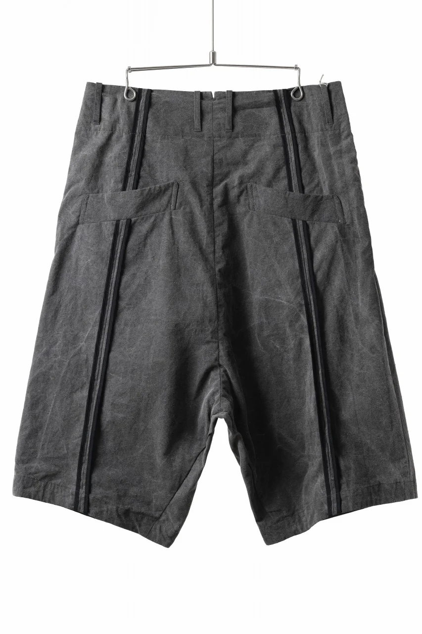 KLASICA SABRON 66 (ND ver.) RECONSTRUCTED MID PANTS / NATURAL DYED COTTON x SILK WEATHER (SUMI BLACK) - Image 3