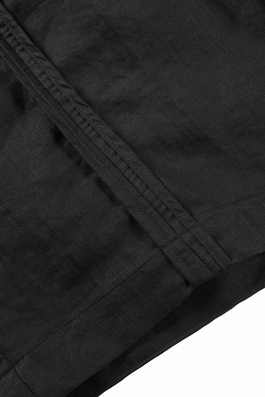 KLASICA "SABRON 66" RE CONSTRUCTED MID PANTS / CRISP FINISH AIRLY MICRO DOBBY (BLACK) - Image 8