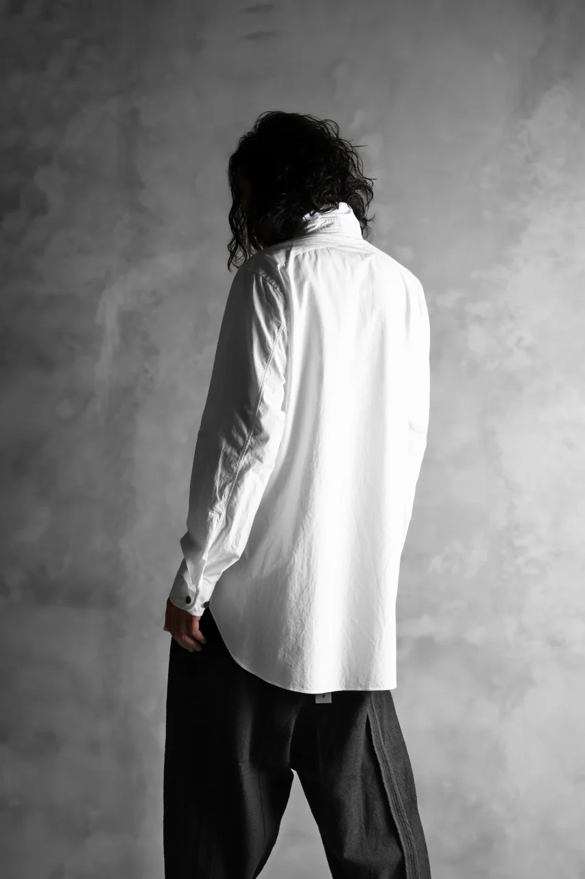 KLASICA SABRON BUTTON FRY SHIRT / TYPE-WRITER CLOTH (WHITE) - Image 20
