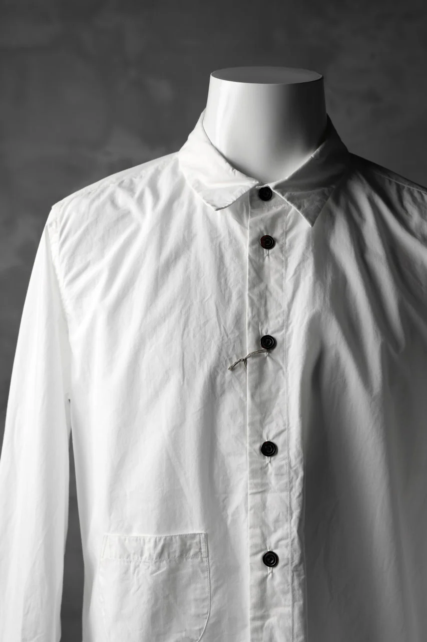 KLASICA SABRON BUTTON FRY SHIRT / TYPE-WRITER CLOTH (WHITE) - Image 6