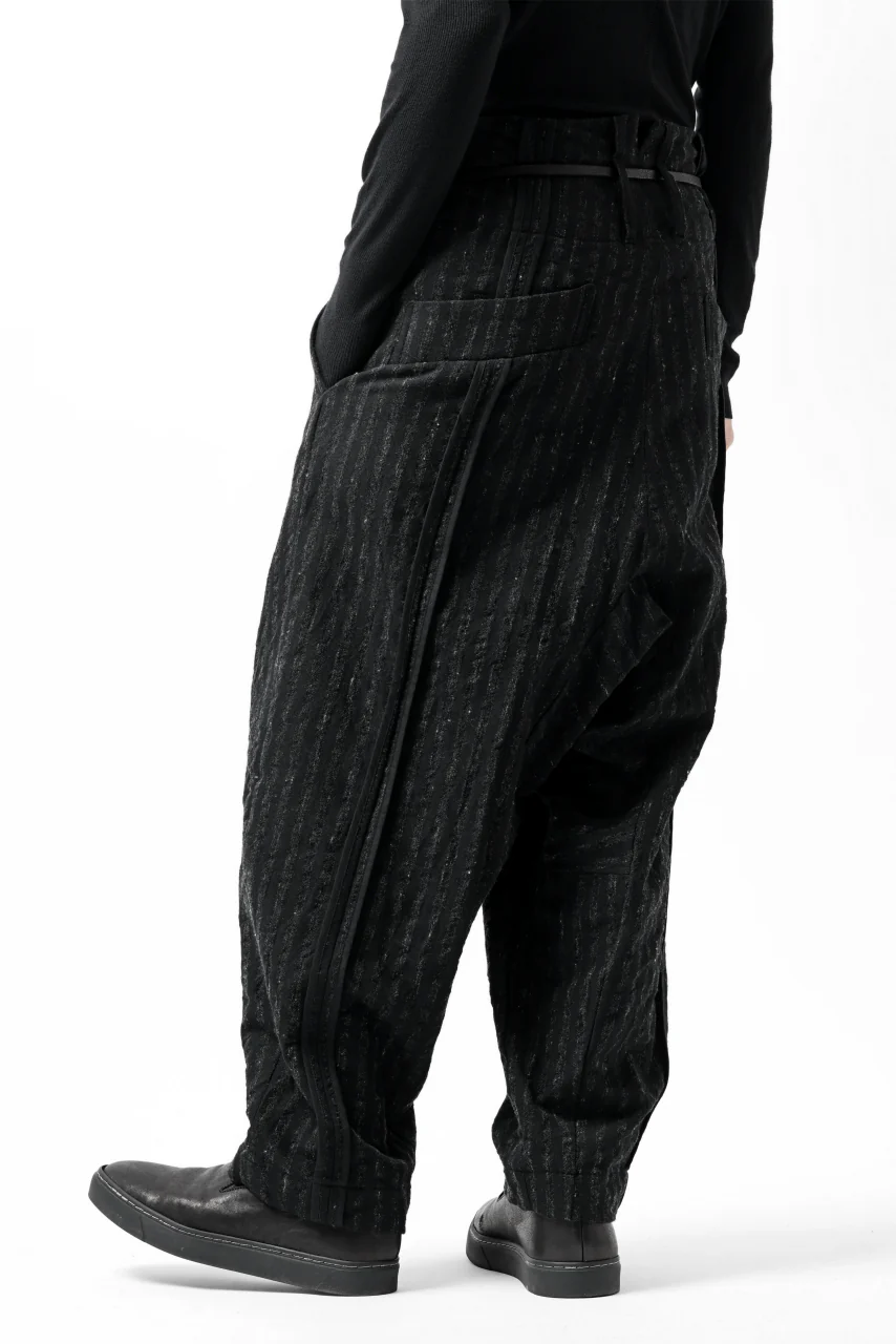 KLASICA SABRON CONSTRUCTED TROUSERS / LIGHT WEIGHT BLUR STRIPES (INK BLACK) - Image 10