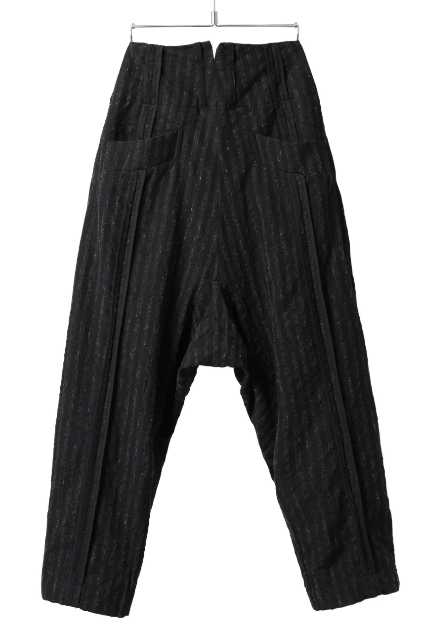 KLASICA SABRON CONSTRUCTED TROUSERS / LIGHT WEIGHT BLUR STRIPES (INK BLACK) - Image 12