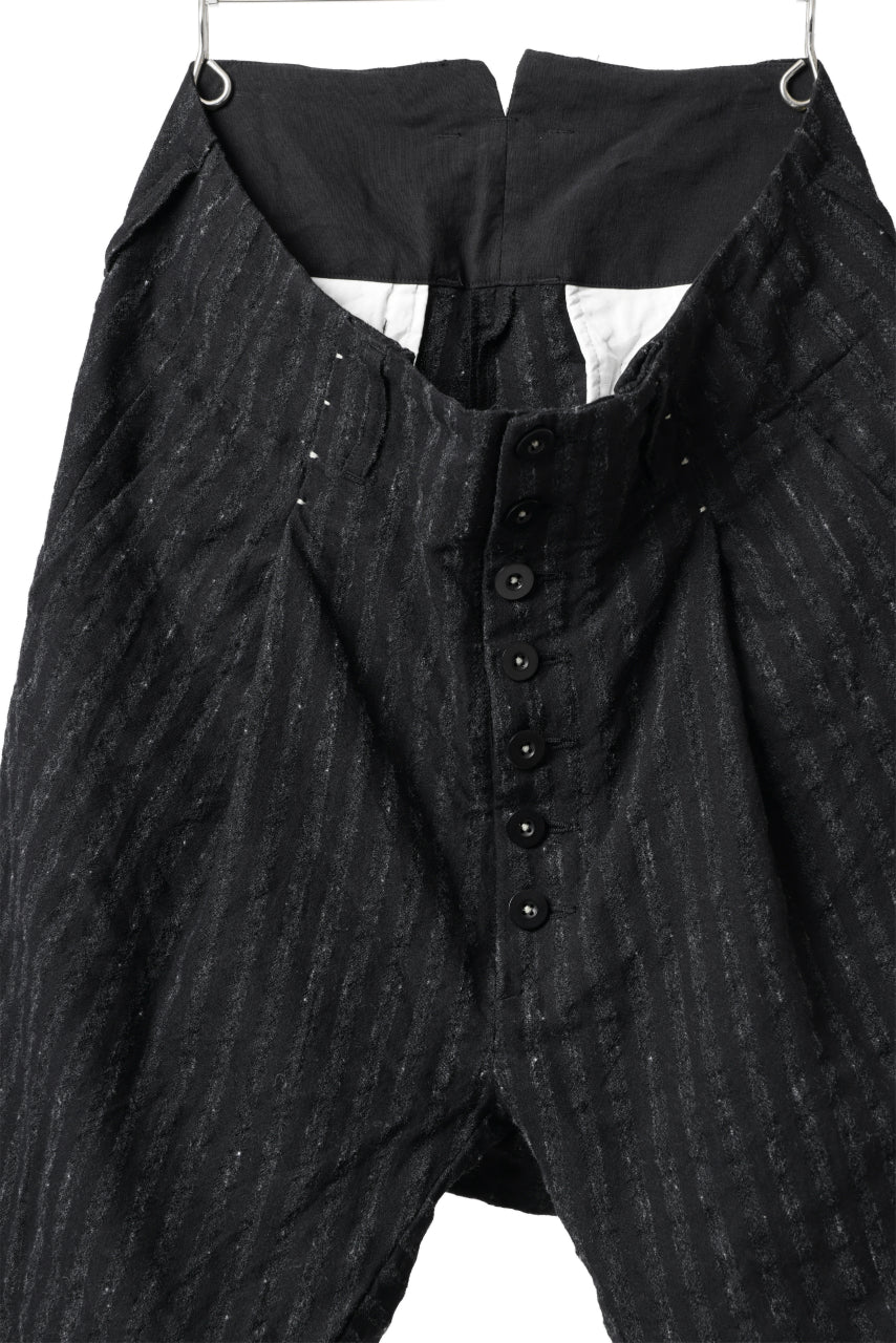 KLASICA SABRON CONSTRUCTED TROUSERS / LIGHT WEIGHT BLUR STRIPES (INK BLACK) - Image 14