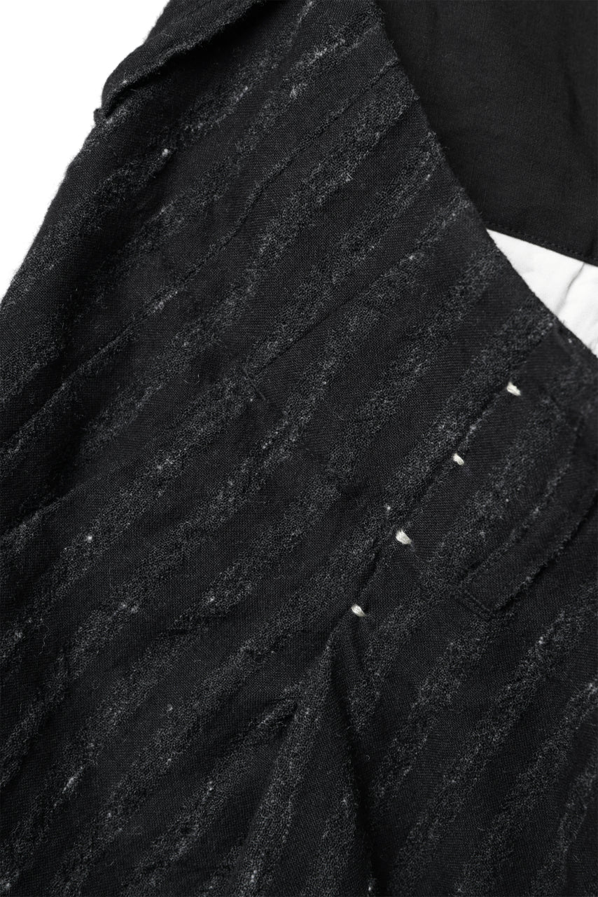 KLASICA SABRON CONSTRUCTED TROUSERS / LIGHT WEIGHT BLUR STRIPES (INK BLACK) - Image 17