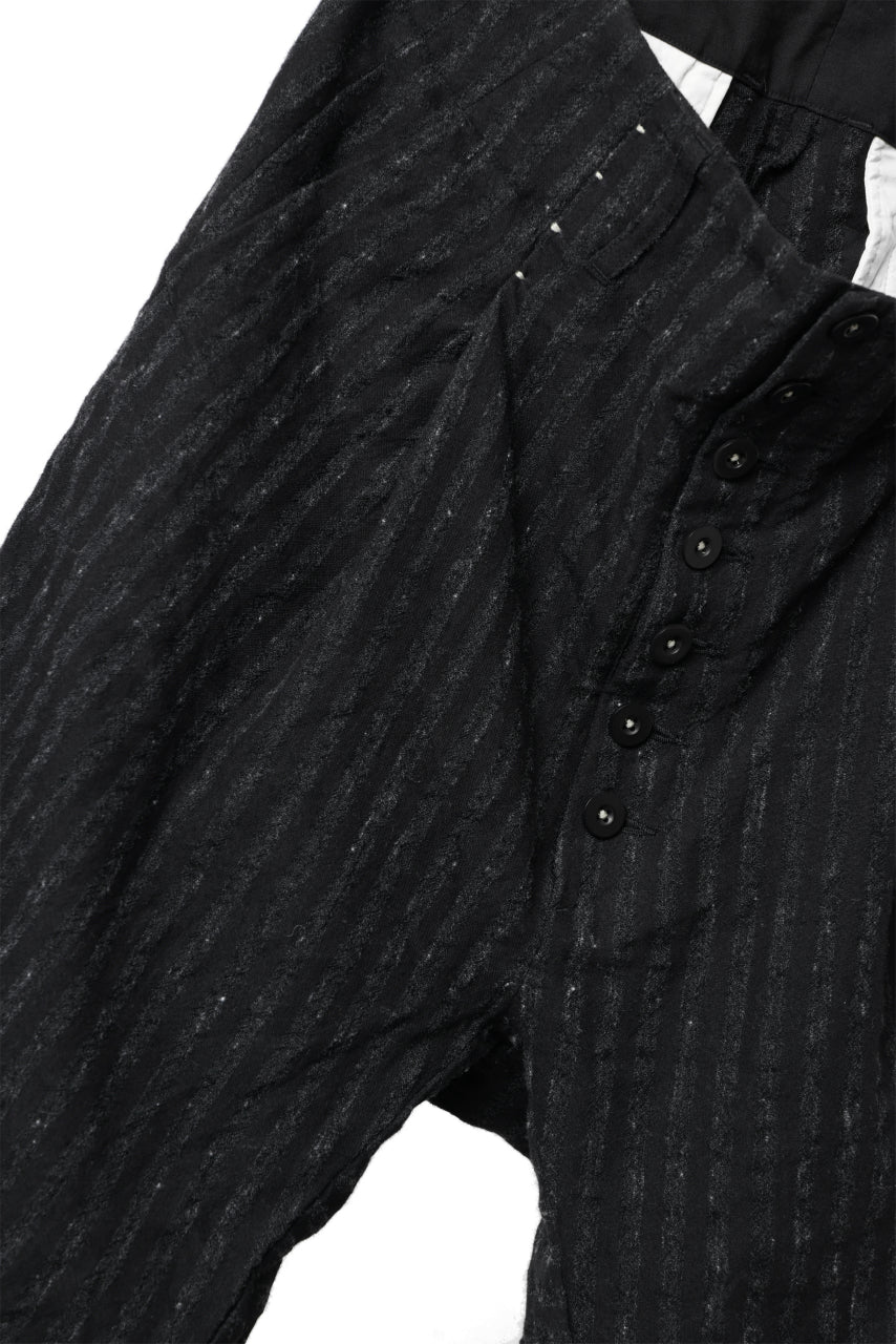 KLASICA SABRON CONSTRUCTED TROUSERS / LIGHT WEIGHT BLUR STRIPES (INK BLACK) - Image 18