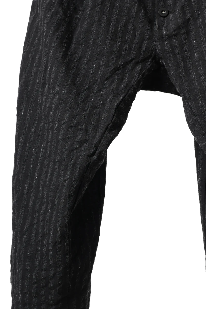 KLASICA SABRON CONSTRUCTED TROUSERS / LIGHT WEIGHT BLUR STRIPES (INK BLACK) - Image 19