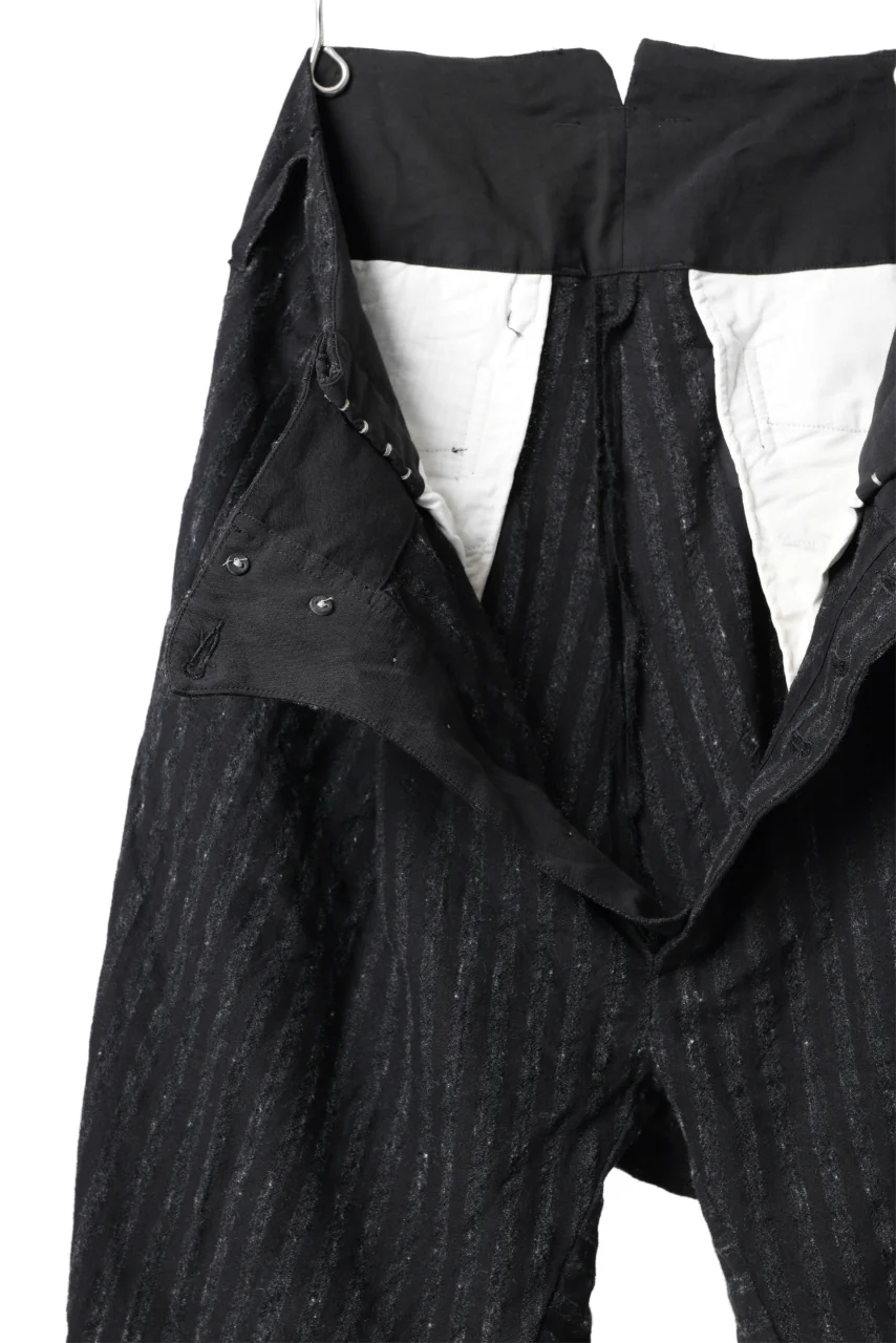 KLASICA SABRON CONSTRUCTED TROUSERS / LIGHT WEIGHT BLUR STRIPES (INK BLACK) - Image 22