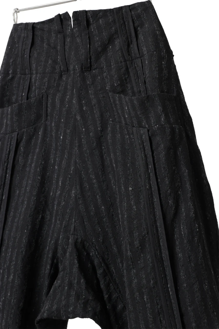 KLASICA SABRON CONSTRUCTED TROUSERS / LIGHT WEIGHT BLUR STRIPES (INK BLACK) - Image 24