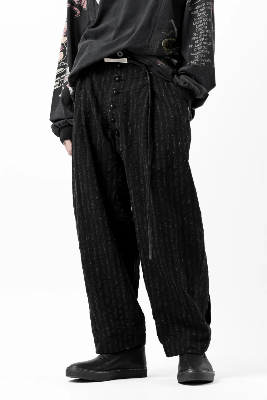KLASICA SABRON CONSTRUCTED TROUSERS / LIGHT WEIGHT BLUR STRIPES (INK BLACK) - Image 27