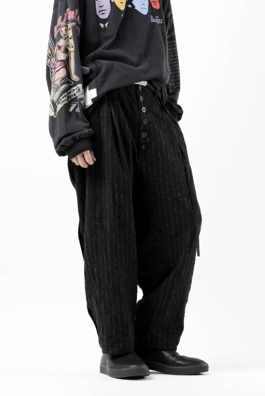 KLASICA SABRON CONSTRUCTED TROUSERS / LIGHT WEIGHT BLUR STRIPES (INK BLACK) - Image 28