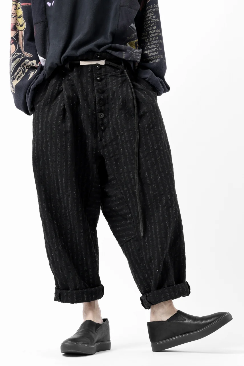 KLASICA SABRON CONSTRUCTED TROUSERS / LIGHT WEIGHT BLUR STRIPES (INK BLACK) - Image 31