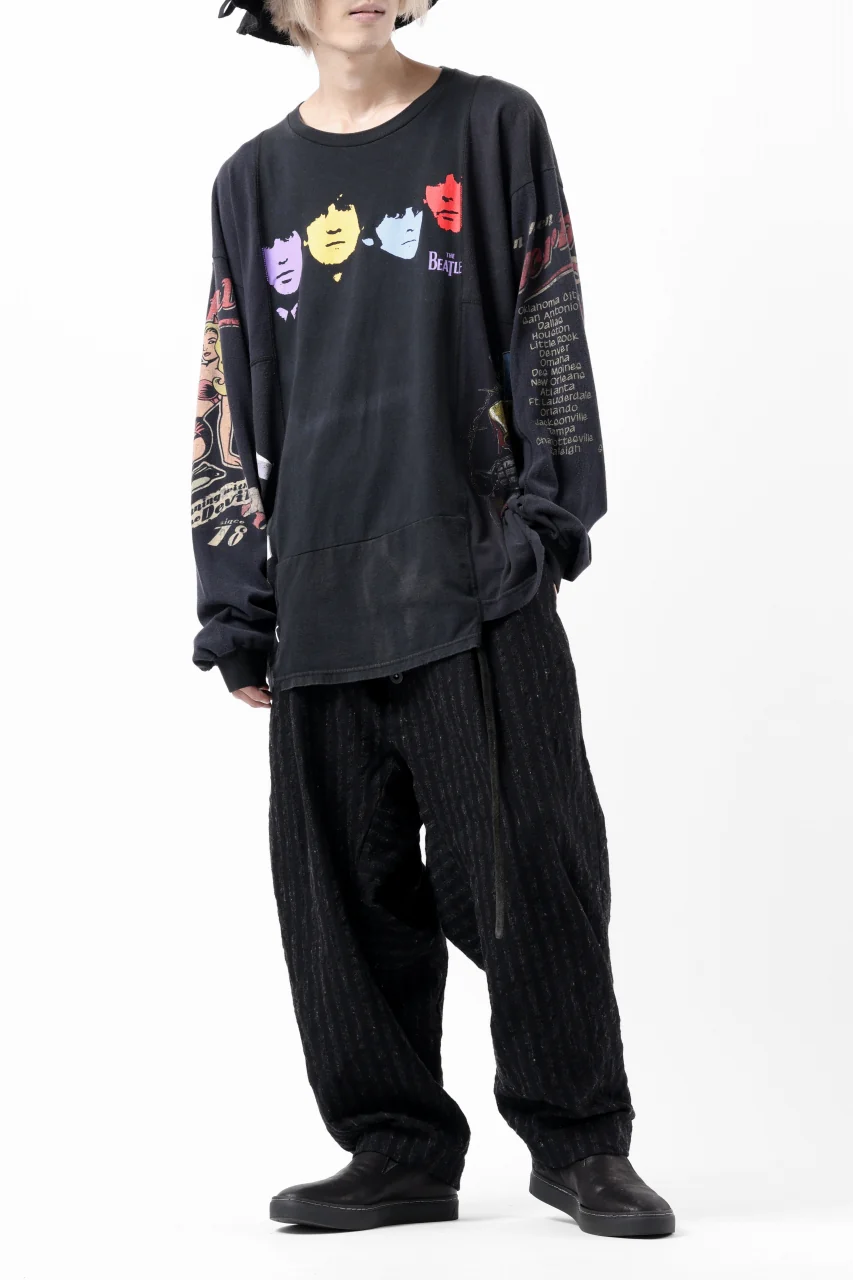 KLASICA SABRON CONSTRUCTED TROUSERS / LIGHT WEIGHT BLUR STRIPES (INK BLACK) - Image 34